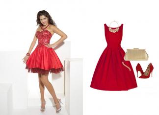 Odabir pribora za crvenu haljinu: osnovna pravila