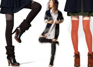 Over-the-knee socks are at the height of fashion