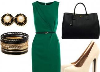 What to wear with a green dress?