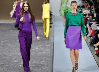 Ljubičasta boja u odjeći: učinite svoj izgled originalnim i modernim