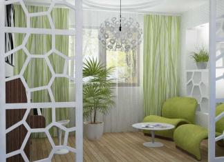 The combination of green with other colors in interiors of different styles