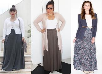 Photo: Skirt styles for obese women with a belly