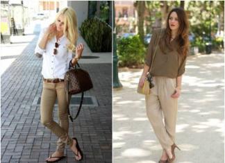 ¿Qué llevar con pantalones beige: de mujer, de hombre?